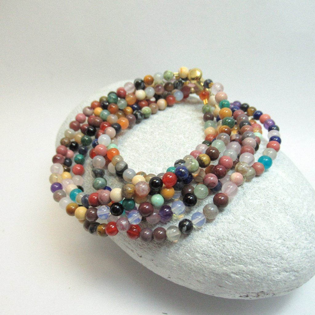 Gemstone Seven Strand Bracelet